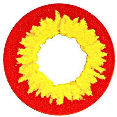 Matlens - Crazy Fun Motiv Cosplay halloween farbige Kontaktlinsen gelb rot SF-H5 2 Linsen 1 Kontaktlinsenbehälter 1 Pflegemittel 50ml