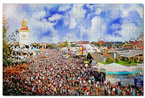 Deutschland Oktoberfest München Puzzle 1000 Teile Holzpuzzle Erwachsene Spielgrafik Reise Souvenir Holz