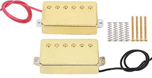 Humbucker Pickup, 2 Stück Set, Alnico5 Magnet, Gold Messing, Hochleistungiger Gitarren Pickup für E-Gitarre, Musikinstrument Zubehör, Gitarrenzubehör, DIY Upgradepaket