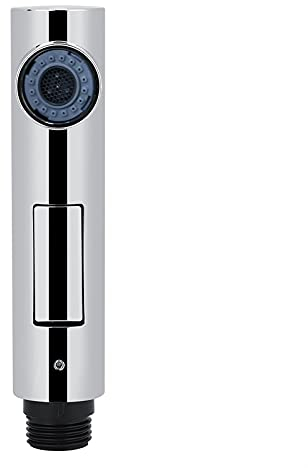 DERCLIVE Doccetta Ricambio Rubinetto da bagno per cucina con doccetta estraibile G 1/2, accessorio di ricambio per doccetta, cromato lucido, argento