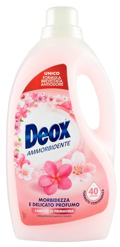 Deox - Weichspüler für die Waschmaschine, 40 Wäsche, weich und duftend, mit Anti-Geruch-Technologie, Duft Carzze di Frühling, 2000 ml x 1 Packung