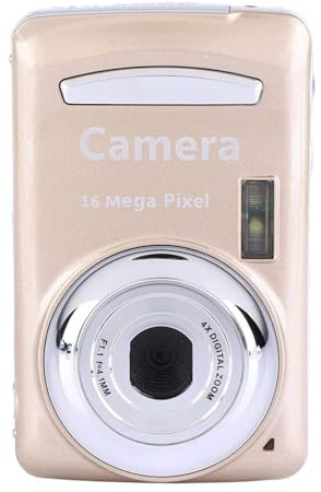 Caméra vidéo numérique 30 FPS pour la Photographie, Mini-Appareil Photo numérique à Zoom 16X avec écran Haute résolution de 2,4 Pouces, Prend en la vidéo 1280 * 720P(d'or)