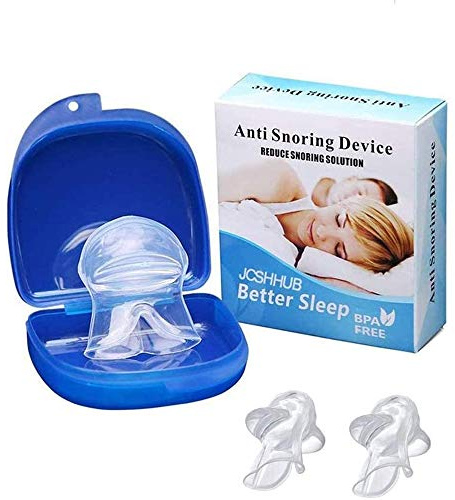JKSM 2pcs Anti Ronquido Soluciones, retenedor de la Lengua Suave, Silicona Transparente Apnea del sueño Ayuda para Dormir Ayuda a Mejorar el sueño