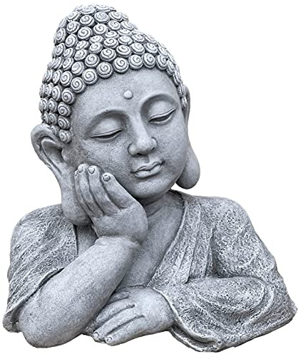 stoneandstyle Buddha Shiva Bust XL Frost-Proof Cast Stone Solid Approx. 18.6 kg
