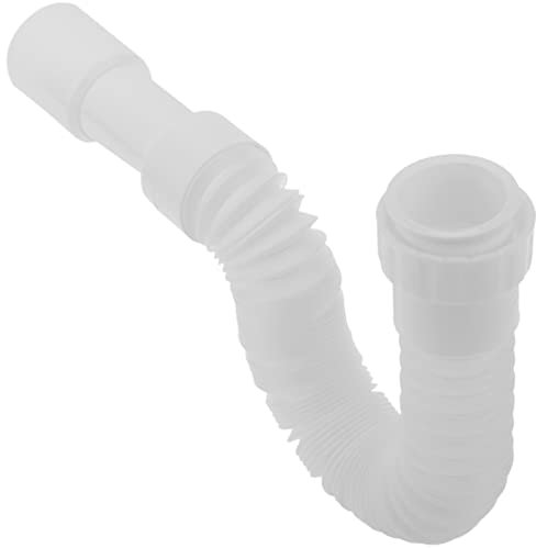 PrixPrime - Siphon Extensible en ABS Blanc pour lavabo, Bidet avec Sortie réglable de 32 à 40 mm et entrée 1 1/2