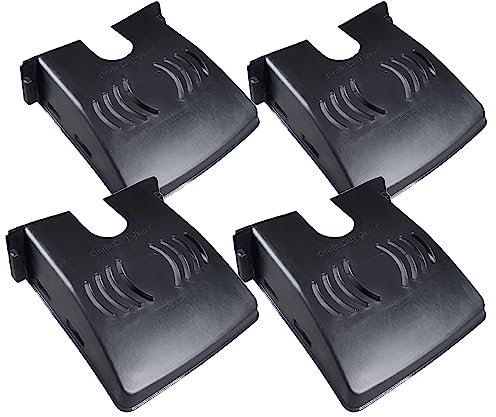 KetoPlastics Multipack Drain Cover for Outdoor Gutter - Plastic Drain Tidy, External Drain Cover - Prevents Drains Blockage from Leaves and Rubbish with Downpipe Cutout - Pack of 4