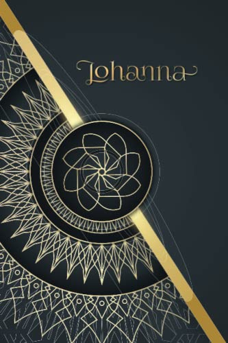 Johanna: Personalisiertes Notizbuch in edlem Mandaladesign und Deinem Vornamen auf dem Cover | Format: A5 | liniert | 150 Seiten | DE-Edition