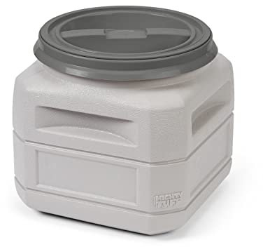 Mighty Tuff Airtight Dog Food Storage Container – 6 Gal, up to 24 lb Capacity – Cat and Dog Food Container with Twist Lid & Handles – BPA-Free, Made in USA
