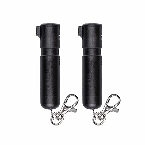 SABRE Mighty Discreet Pepper Spray with Snap-Clip Keychain for Easy Carry, 2X Longer Distance vs Competitors– Up to 12 ft, Compact Discreet Design, UV Marking Dye, Police Strength OC Spray, 0.18 fl oz