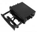 Car Radio Storage Box, 2-in-1 Multipurpose ABS Design 1DIN Organizer Universal Fit Black for Drivers Commuters Road Trips