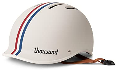 Thousand Heritage 2.0 Adult Bike Helmet; The Original Low Profile Retro Commuter Cycling Helmet Safety Certified for Bicycle Skateboard Skating Roller Skates; for Men & Women (Speedway Creme, S)