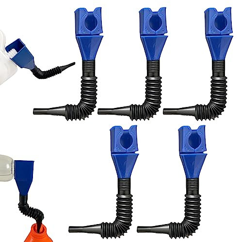 NIDONE Flexibler Trichter für Ölwechsel, 5-teilig, Kunststoff, Blau, Ölwechsel-Trichter