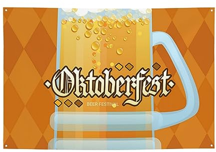 Octoberfest Banner 180x120 CM Beer Festival Backdrop Decor Oktoberfest Beer Glass Party Supply Yard Banners Photography Background For Wall Front Door Garage