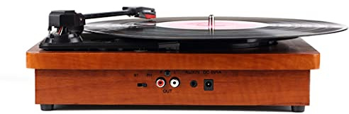Altoparlante Bluetooth Retro Fonografo Grammofono Giradischi in Vinile Giradischi Uscita Cuffie Audio RCA 33/45/78 giri/min (Size : UK Plug) (Spina UK)