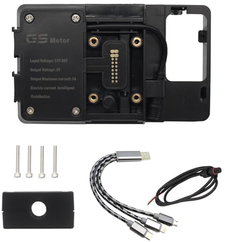 VOBOR Motorrad-Handy-Navigationshalterung, Handy-Navigationshalterung Zubehör mit USB-Ladegerät für B-M-W R1200GS LC & Adventure S1000XR R1200RS