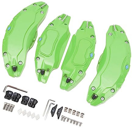 4PCS Brake Caliper Cover Aluminum Alloy Replacement for Front Rear 19 20in Wheels Hub (Green),Calipers and accessories