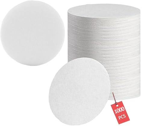 Filtre en papier expresso 58 mm pour porte-filtre de 58 mm, rond non blanchi, papier filtre à café, filtre à café, papier blanc (58,5 mm)