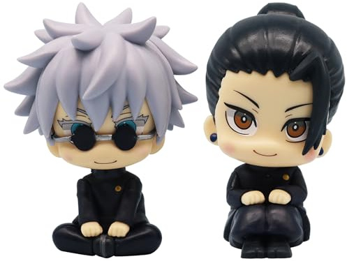 Elie&Eason Gojo Figure Statue, Geto Suguru Figurines, 2pcs Figure Statue, 3.94 Inch Figurin Model Toy, Anime Funko Pop, Cartoon Figurin Model Toy Collectible Ornaments Gift