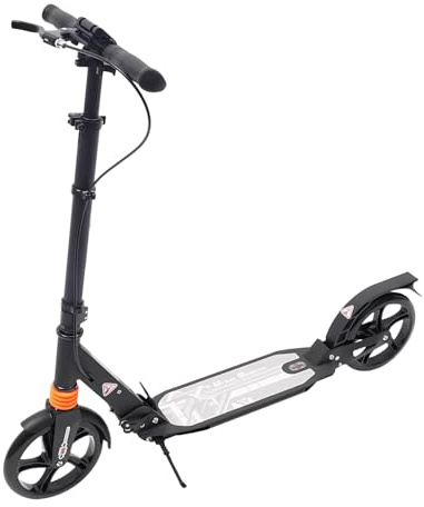 Faltbarer Roller Erwachsene City Roller für Erwachsene Höhenverstellbarer Roller 220 Pfund Roller mit Bremse Schwarz