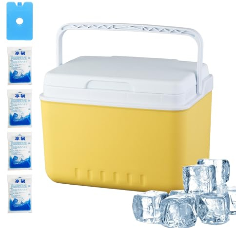 Térmica Portátil | Caja Frigorífica para Viajes con Compartimento Compacto,Contenedor Estanco De Gran Capacidad, Accesorios De Viaje Refrigerados Para Camping Y Excursiones Con Almacenamiento De Bebid