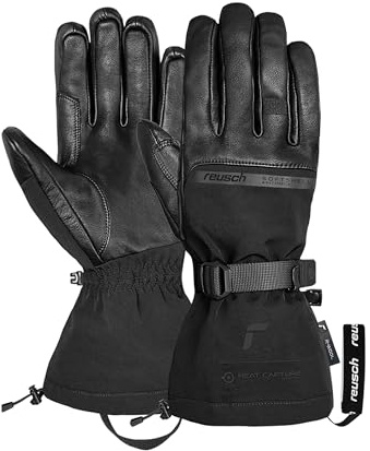 Reusch Duality R-Wool Gants de Ski Unisexes – Gants d'hiver Chauds, imperméables et Coupe-Vent avec Isolation R-LOFT en Cuir et Doublure en Laine pour Homme et Femme