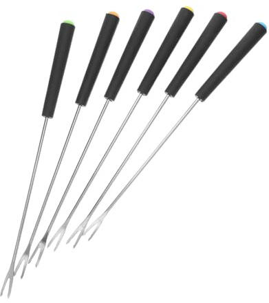 Cabilock 18 Pcs Fourchettes à Bbq Inox Longues Résistantes Chaleur pour Grillades Fondue Fruits Fromage et Barbecue Extérieur