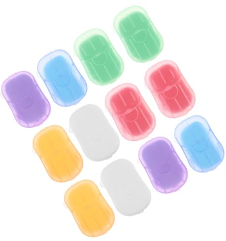 Alasum Láminas de Jabón Portátiles para Viaje Caja de 12 Unidades 6 Fragancias Rosa Jazmín Flor de Lavandín Leche Artemisa Naranja Jabón de Manos Desechable para Camping