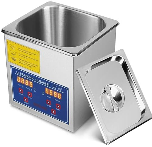 22L Ultrasonic Cleaning Machine - Stainless Steel, Digital Timer, Perfect for Jewelry, Watches, Eyeglasses, and Bathroom Accessories - Multiple Capacity Options: 2/3/6/10/15/22/30L