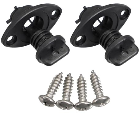 PACKOVE Kajak Lenzstopfen 6 Stück aus Silikon, Schwarz für Kajak und Boot | Silikon Wasserstopper, 2 Stück mit Schraube, Verhindert Wassereintritt und Dient zum Ablassen