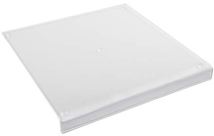 GSD Haushaltsgeräte Acryl Schneidbrett mit Anschlag, Klar, 38 x 3,8 x 0,6 cm