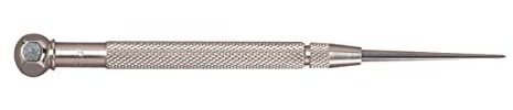 Starrett Steel Pocket Scriber with Hexagon Shape Head - 2-3/8 Length, 1/4 Handle Diameter, Knurled and Nickel-Plated Handle - 70A
