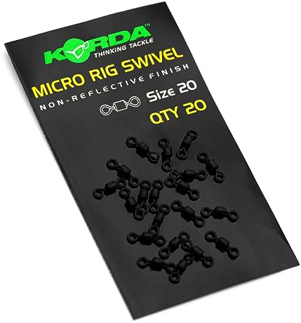 Korda Micro Rig Swivel Size 20, Durable Construction, Ideal for Combi Rigs, Non-Reflective Coating, Perfect for Bait Attachment, Reliable and Secure Connection, Precision-Engineered Fishing Gear