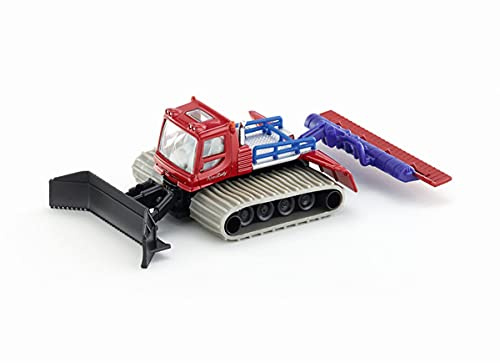 Siku 1897, Pistenbully, 1:87, Metall/Kunststoff, Rot/Blau, Bewegliches Raupenlaufwerk, Schwenkbares Räumschild