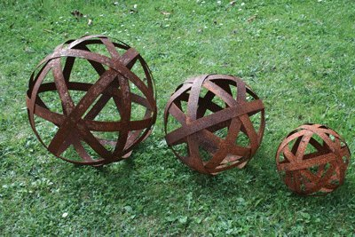terracotta-toepfe-de Rostikal Boule metallband rostkugel bH09031 30 cm