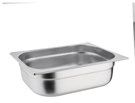 VOGUE K929 - Contenitore per alimenti in acciaio INOX, 1/3, 2,5 l, 65 mm, colore: Argento