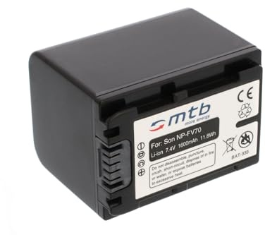 Batería NP-FV70 Compatible con Sony HDR-CX360, CX370, CX550, CX560, CX690, CX700, CX730... (Ver descripción)