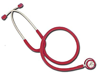 GIMA WAN double pavillon, Bordeaux, léger, Chrome plaqué infirmière Stéthoscope
