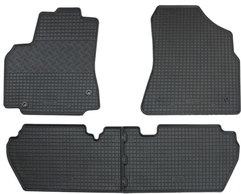 AD Tuning Gummifußmatten Set 4-teilig für Citroen Berlingo II B9 | für Peugeot Partner Tepee (2008-) - Passgenau, Allwetter-Automatten, wasserdicht, rutschfest, pflegeleicht, robust
