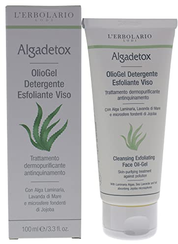 L'Erbolario ALGADETOX Reinigungs-Öl-Gel Peeling für das Gesicht, 100 ml