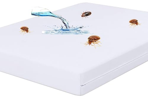 IMFAA Fully Zipper Encasement Anti Bug Bed & Anti allergy 100% waterproof Mattress Protector/full Cover (Super King(182x200+40) Cm)