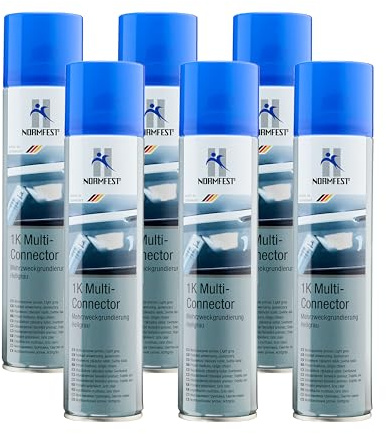 Normfest 1K Multi Connector – Universelle Mehrzweck-Grundierung in Hellgrau für Metall, Kunststoff, Zink, Aluminium und Altlackierungen, 6x 400ml