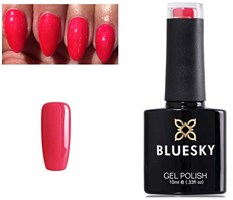 Bluesky Gel Nail Polish Pink Hot Chillis Spring Summer Color 80507 UV LED Soak Off 10ml (Requires Drying under LED/UV Lamp)