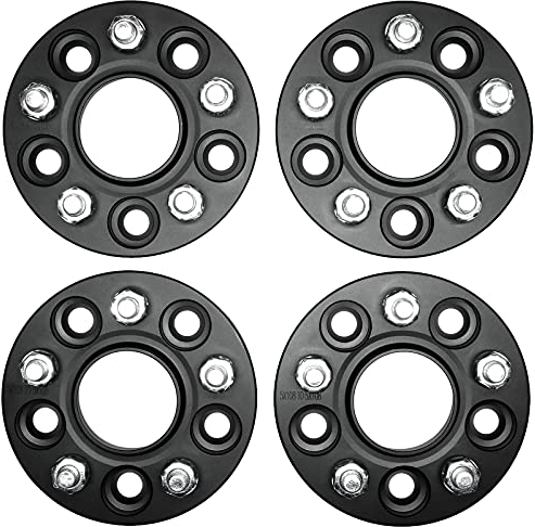 WINCHMAX 20mm Anodised Aluminium Hub Centric Wheel Spacers. PCD 5 x 108, Thread 12 x 1.5mm, Centre Bore: 63.4mm. 4 x 20mm Spacers in Black to Fit Ford Focus MK2, MK3, RS, ST. T4