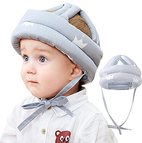 360°Anti-Kollision Baby Helm Kopfschutz Stoßfest Schutzhut Schutzhelm Säugling Kleinkind Kinder Kopfschutzkappe Schutzhut Baumwolle Hut Kopfschutzmütze Verstellbarer Kopfschutz, 6 bis 36 Monate Baby