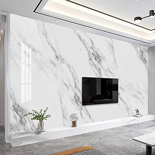 ZCLCHQ Fototapete 3D Weisser Marmor Wandgemälde Tapete 3D Tapeten Wohnzimmer Schlafzimmer TV Hintergrund Wand Dekoration Größe:W350CMxH256CM