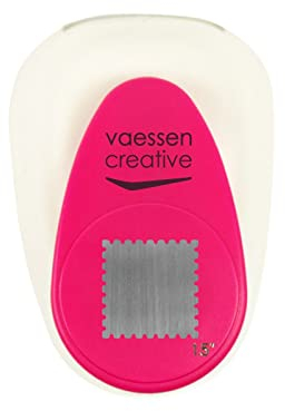 Vaessen Creative Craft Paper Punch - Stamp - 2,9 x 2,5 cm - Circle Cutter for Crafting and Card Making, White/Pink