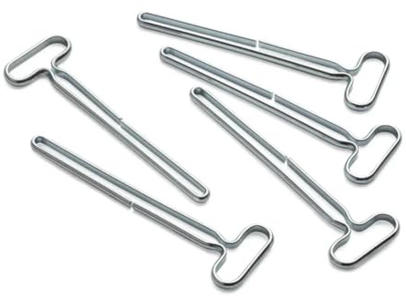 Dönges Lot de 5 clés à tube en acier pour tube jusqu'à 7 cm de large (rouleau à tube, presse-tube, vide-tube, extracteur de tubes) Largeur de poignée : 2,7 cm