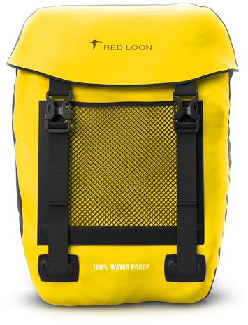 Red Loon wasserdichte Fahrradtasche Gepäckträger robuste Fahrradtasche hinten Gepäckträger - Fahrradtaschen für Gepäckträger ebike - regenfeste Fahrradtasche Gepäckträger E-Bike - Gelb