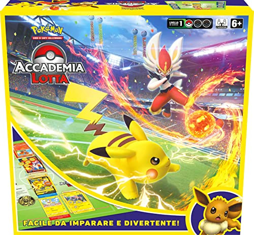 Accademia Lotta del Gioco di Carte Collezionabili Pokémon (Cinderace-V, Pikachu-V e Eevee-V), edizione in italiano
