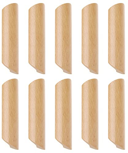 VGOL 10 Stück Holz-Schrankgriffe Schubladengriffe für Möbel, Schrank, Kommode, Schrank, Tür, Heimdekoration, 96 mm Lochabstand
